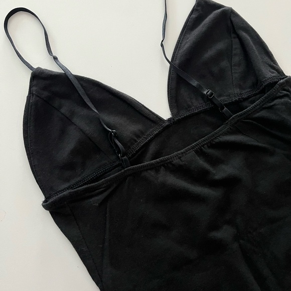 Urban Outfitters Basic Black Bodysuit V Neck Size XS NWOT Cotton-Capsule Wardobe - Picture 5 of 7